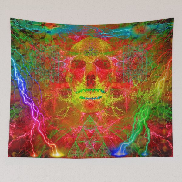 Item preview, Electric Skull designed and sold by Discordant Dreams Art.