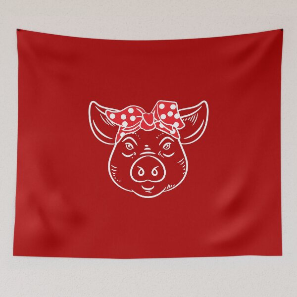 Item preview, Bandana Pig Face Chinese New Year of The Pig 2019 designed and sold by DOLCEINDIGO.