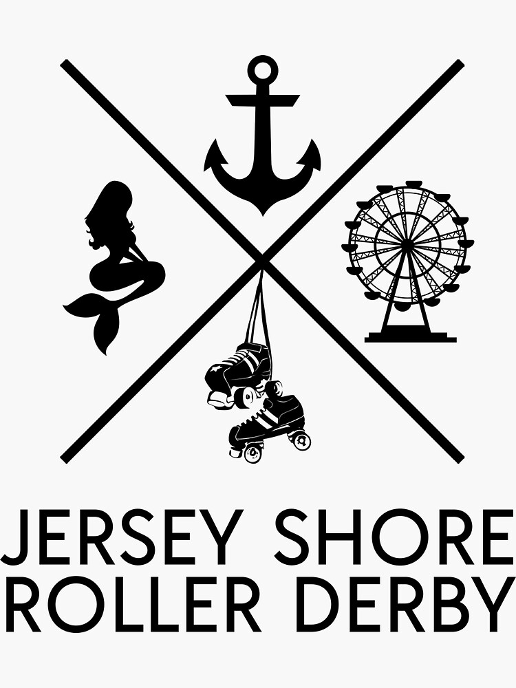 "Jersey Shore Roller Derby" Sticker for Sale by jerseyshorerd Redbubble