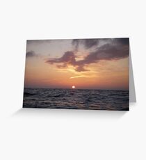Sunset on the water Greeting Card