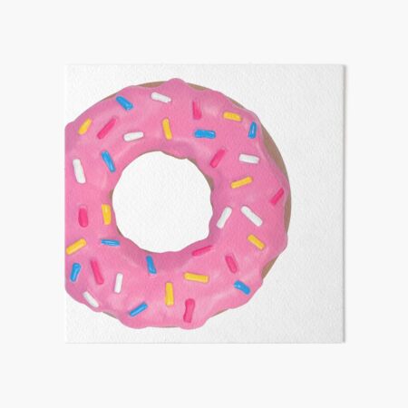 Yummy Strawberry Donut Art Board Print