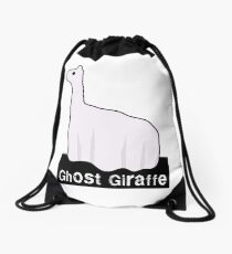 Ghost Giraffe, a cute original drawing by Derrick G. Wood Drawstring Bag
