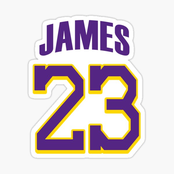 la lakers lebron james signed jersey Sticker for Sale by jessicanoble