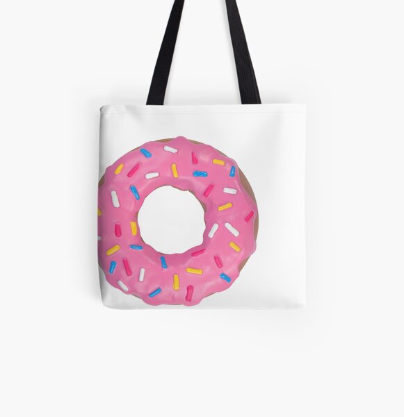 Yummy Strawberry Donut All Over Print Tote Bag