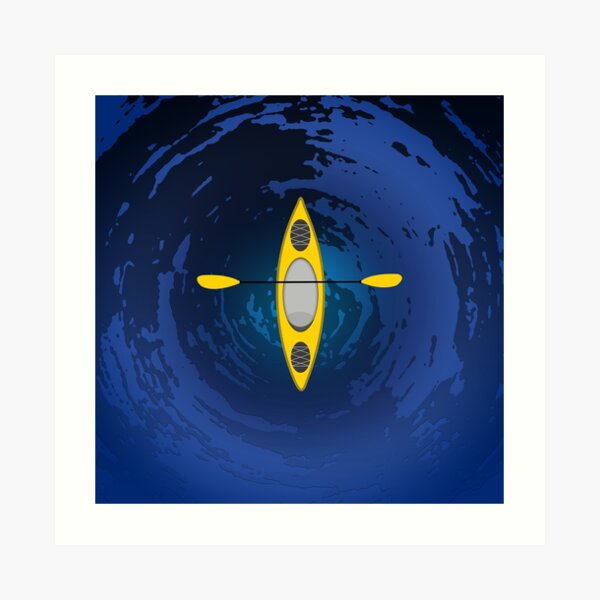 Kayaking (Yellow) Art Print