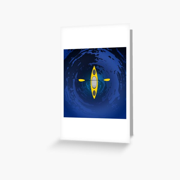 Kayaking (Yellow) Greeting Card