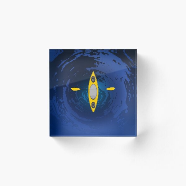 Kayaking (Yellow) Acrylic Block