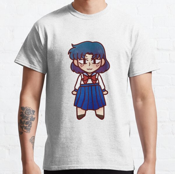 Anime Sailor Moon Women Pullover Mizuno Ami T-Shirt Print Full Color Top Shirt 