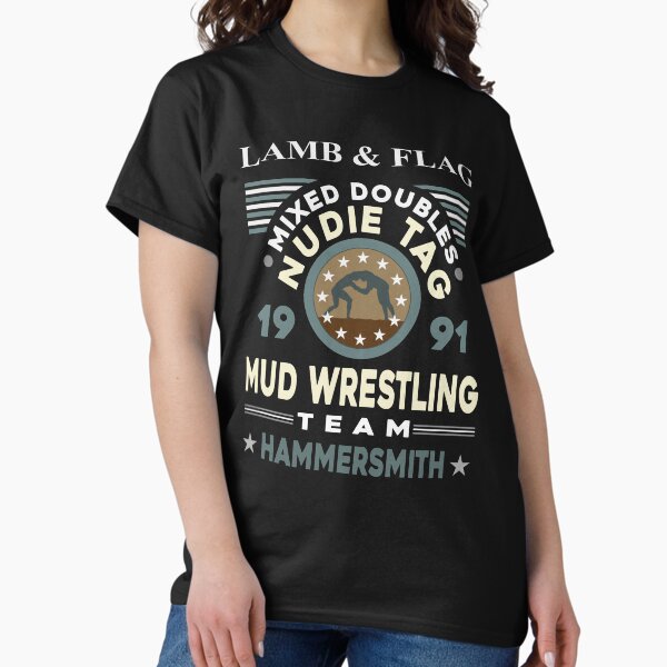 Item preview, Mixed Doubles Nudie Tag Mud Wrestling Team Design designed and sold by David Speed Design.