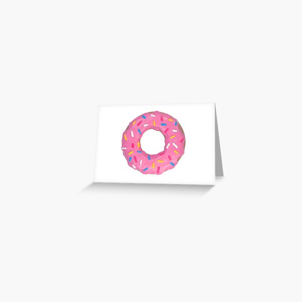 Yummy Strawberry Donut Greeting Card