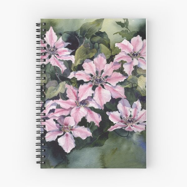 Item preview, Nellie Moser Clematis designed and sold by artbyrachel.