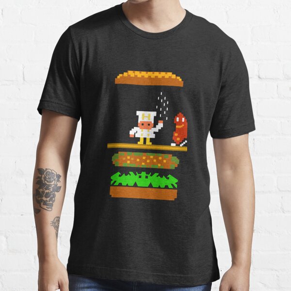 Burger Time Retro 80's Arcade Game design Essential T-Shirt