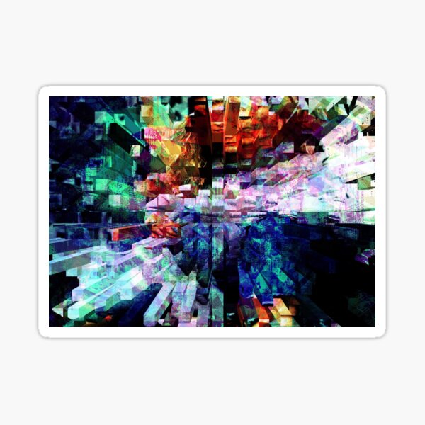 Artikel-Vorschau von Glitch Art Cube Würfel Säule, designt und verkauft von TShirtsByMs.