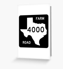 Texas Farm-to-Market Road FM 4000 | United States Highway Shield Sign Greeting Card