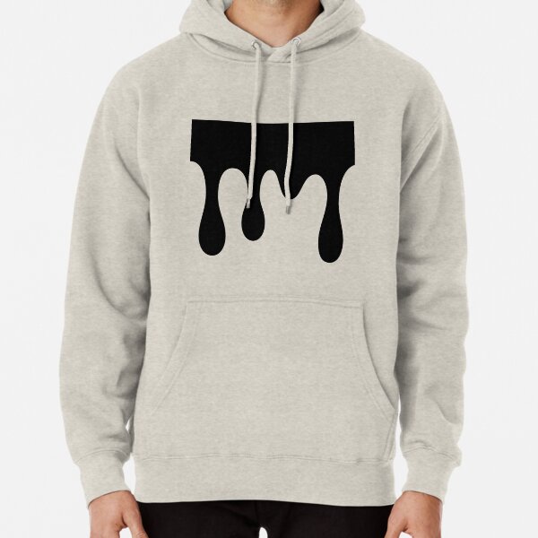 black paint drip hoodie