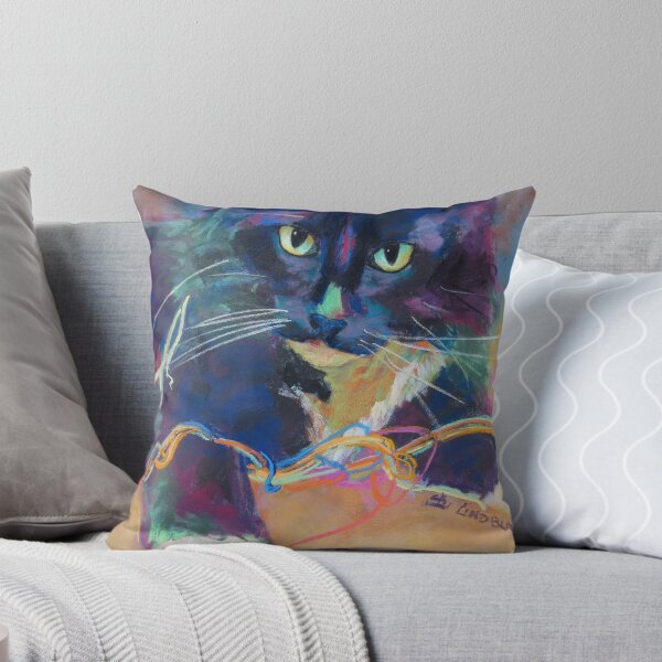 Item preview, Pandora the Tuxedo Cat Playing with String designed and sold by lindbladstudios.