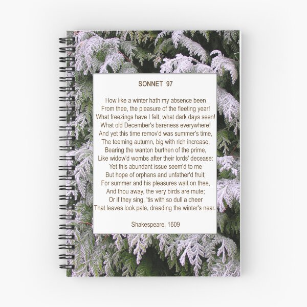 Item preview, Shakespeare's Sonnet 97, especially good as a card. designed and sold by Philip Mitchell.