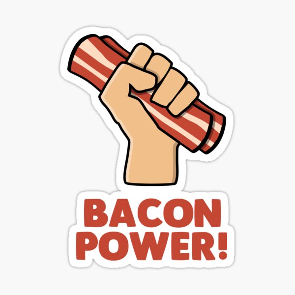 Bacon Power Pegatina