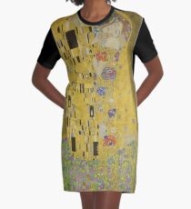 The Kiss by Gustav Klimt Graphic T-Shirt Dress