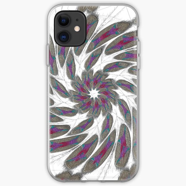 Golden Feathers in the Wind Fall Into Winter Collection at Green Bee Mee iPhone Soft Case