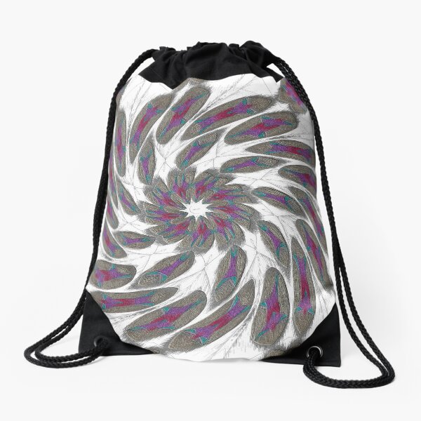 Golden Feathers in the Wind Fall Into Winter Collection at Green Bee Mee Drawstring Bag