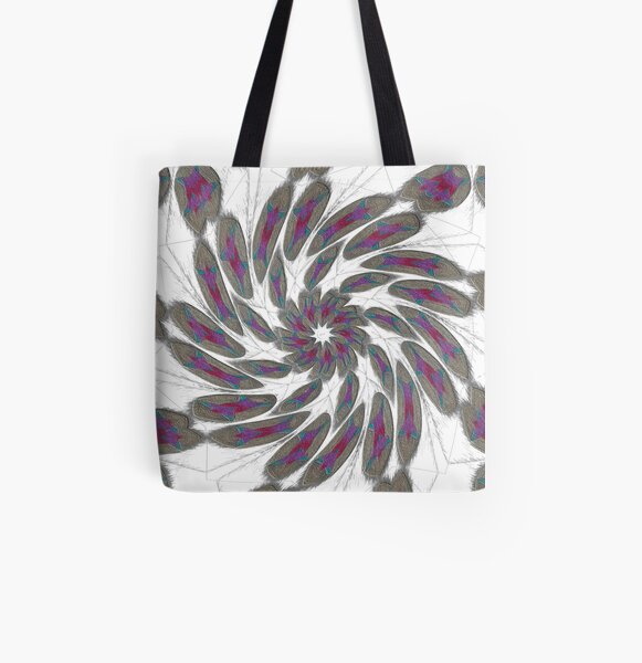 Golden Feathers in the Wind Fall Into Winter Collection at Green Bee Mee All Over Print Tote Bag