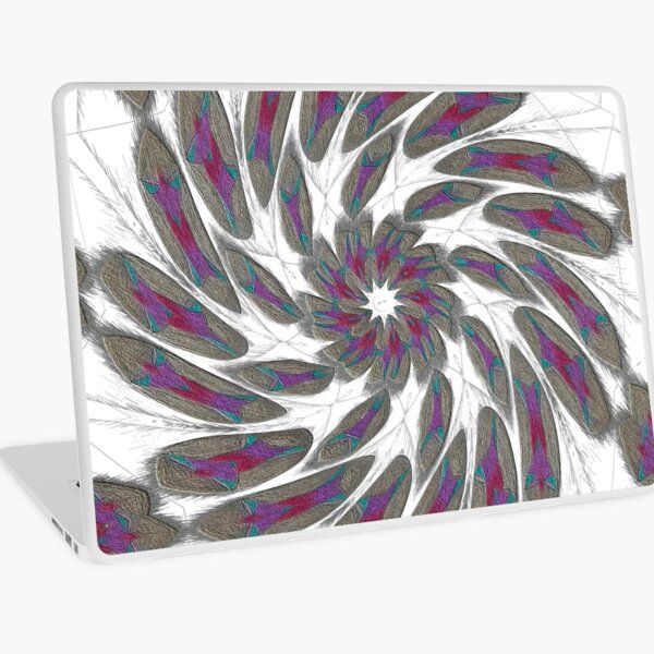 Golden Feathers in the Wind Fall Into Winter Collection at Green Bee Mee Laptop Skin