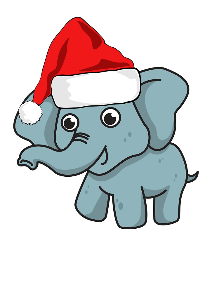 Elefant Weihnachten Mutze Geschenk Comic Niedlich Baby Body Von Franja2 Redbubble