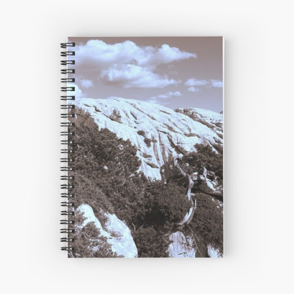 MOUNTAINS in Sepia tone Spiral Notebook