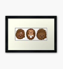 Cute Whimsical Hedgehog Pictures Framed Print
