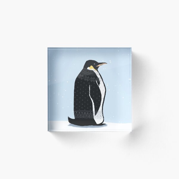 Sweater Weather Penguin Acrylic Block