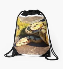 Bumblebee ball python Drawstring Bag