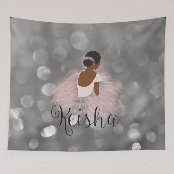 Item preview, African American Ballerina Dancer Personalized Name KEISHA designed and sold by umeimages.