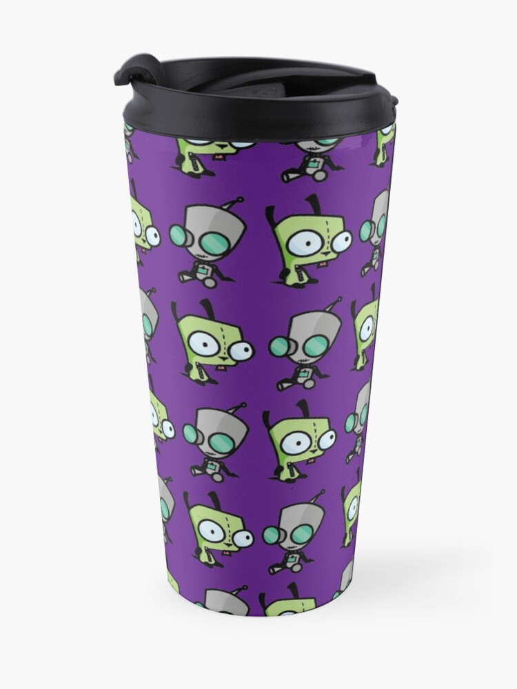Alternate view of Checkered Gir pattern Travel Coffee Mug