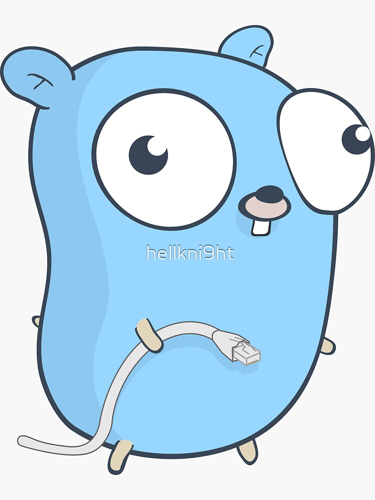 "Golang Gopher Logo: Network side" Sticker for Sale by hellkni9ht ...