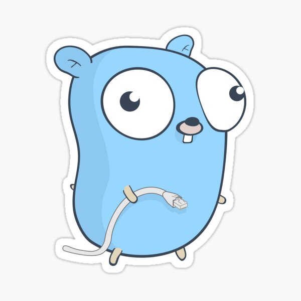 Golang Gopher Logo: Network side Sticker