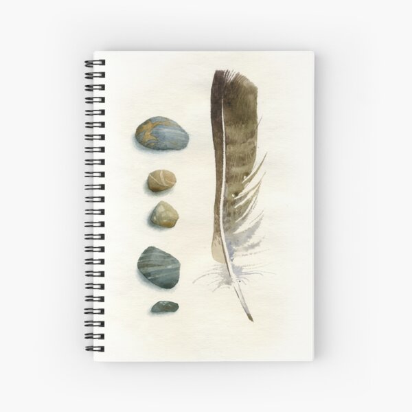 Stones and feather Spiral Notebook