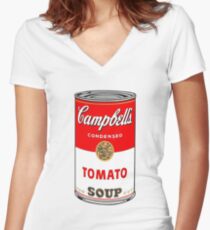 tomato cup Fitted V-Neck T-Shirt