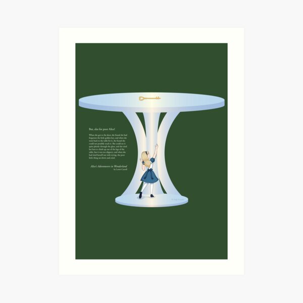 Alice Reaching for the Golden Key Art Print