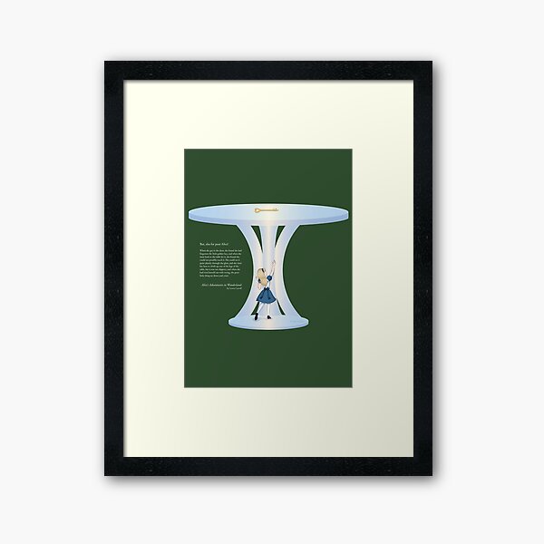 Alice Reaching for the Golden Key Framed Art Print