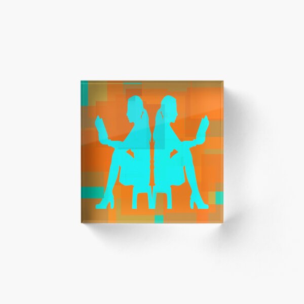 Ladies Love Reading in Panography Acrylic Block