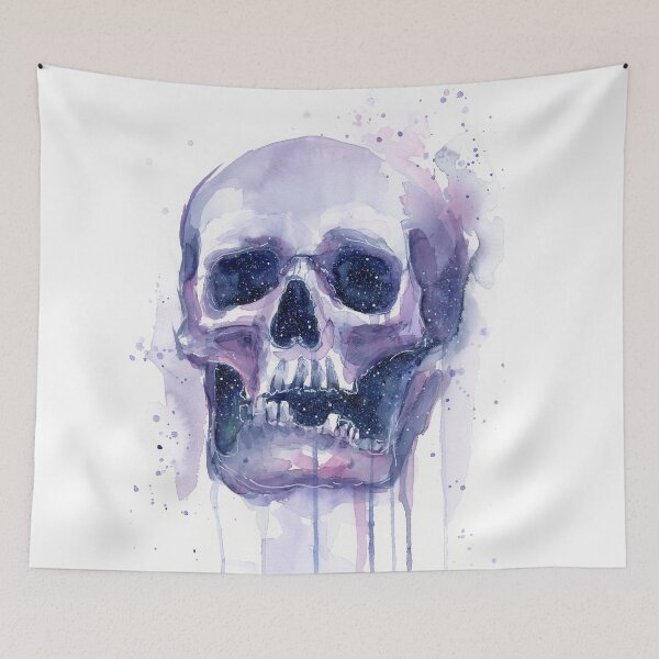 Item preview, Galaxy Skull Watercolor designed and sold by Olga Shvartsur.