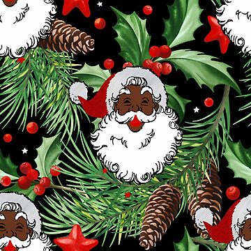 black santa claus christmas  Leggings for Sale by gossiprag