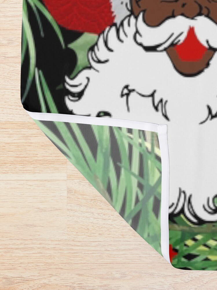 Thumbnail 2 of 5, Shower Curtain, xmas black santa claus designed and sold by gossiprag.
