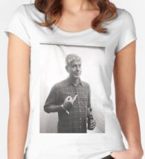 Anthony Bourdain Middle Finger Women's Fitted Scoop T-Shirt