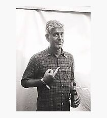 Anthony Bourdain Middle Finger Photographic Print