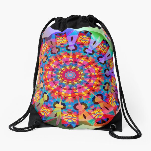 Colors and Blooms Drawstring Bag