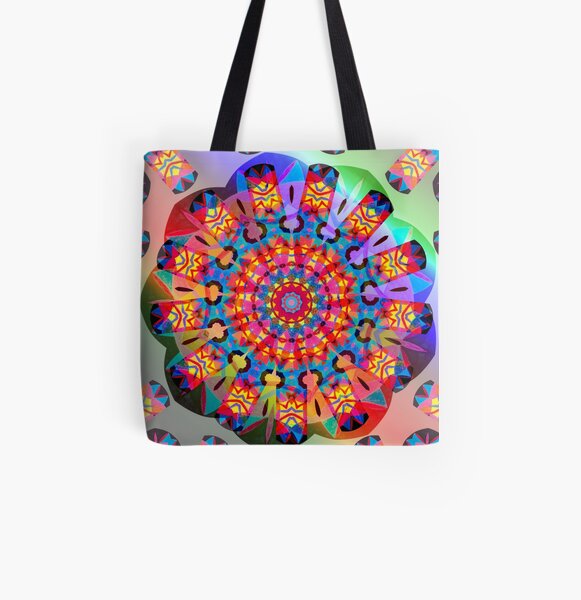 Colors and Blooms All Over Print Tote Bag