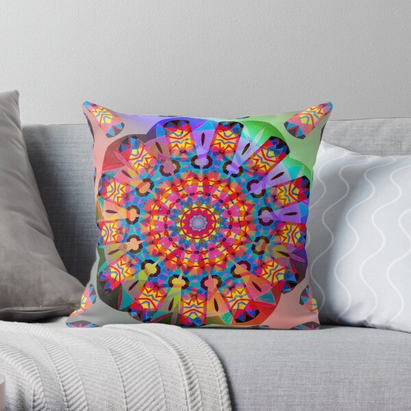 Colors and Blooms Throw Pillow