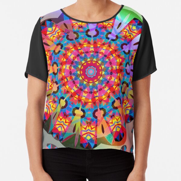 Colors and Blooms Chiffon Top